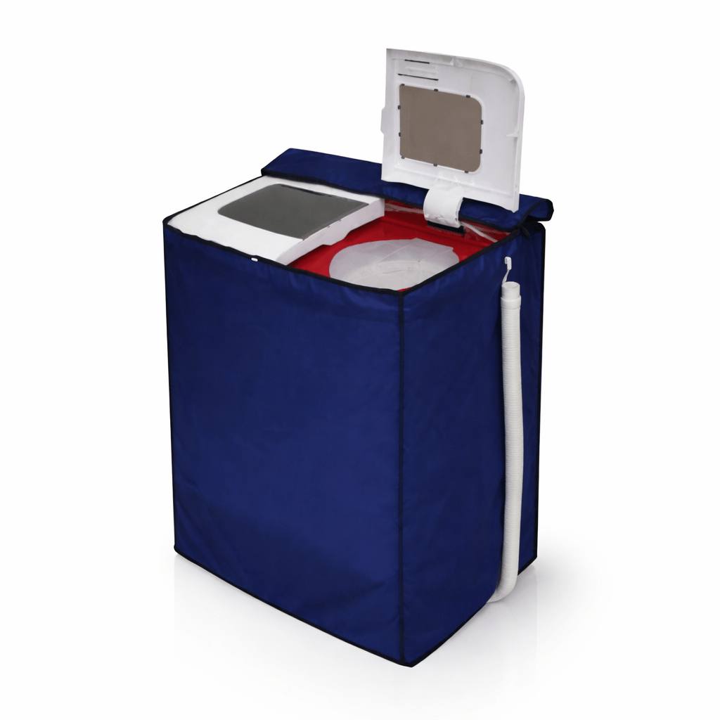 Premium Black Semi-Automatic Washing Machine Cover – Waterproof & Dustproof