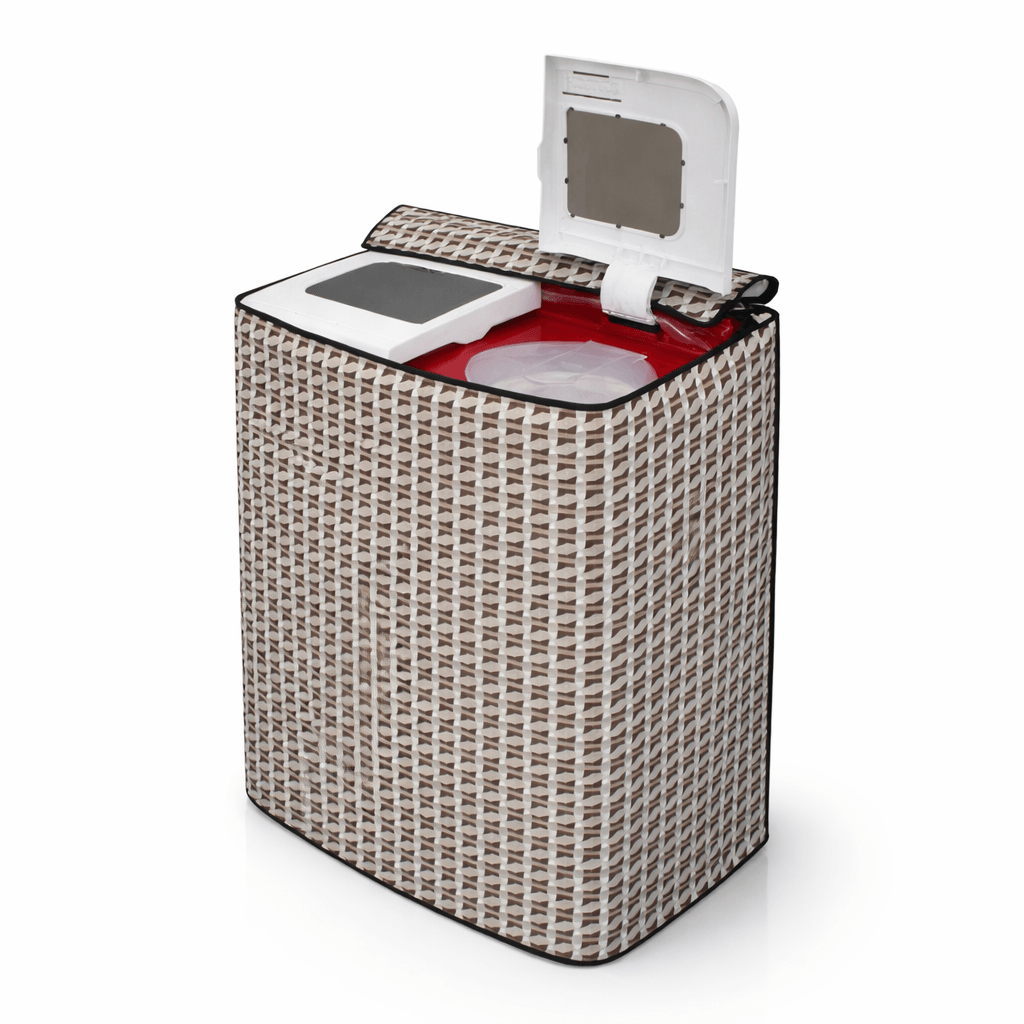 Premium Black Semi-Automatic Washing Machine Cover – Waterproof & Dustproof